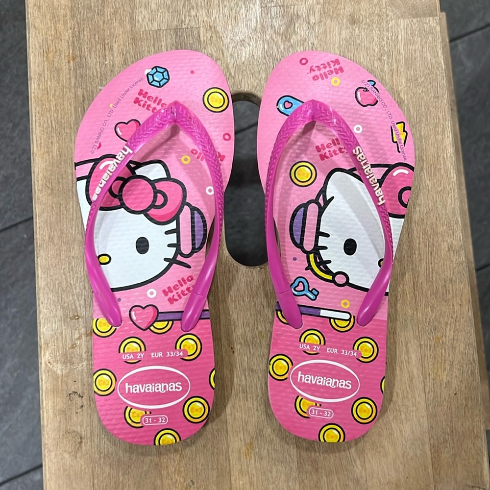 Havaianas Kids Flip Flops Hello Kitty Size 2y / EUR 33/34
